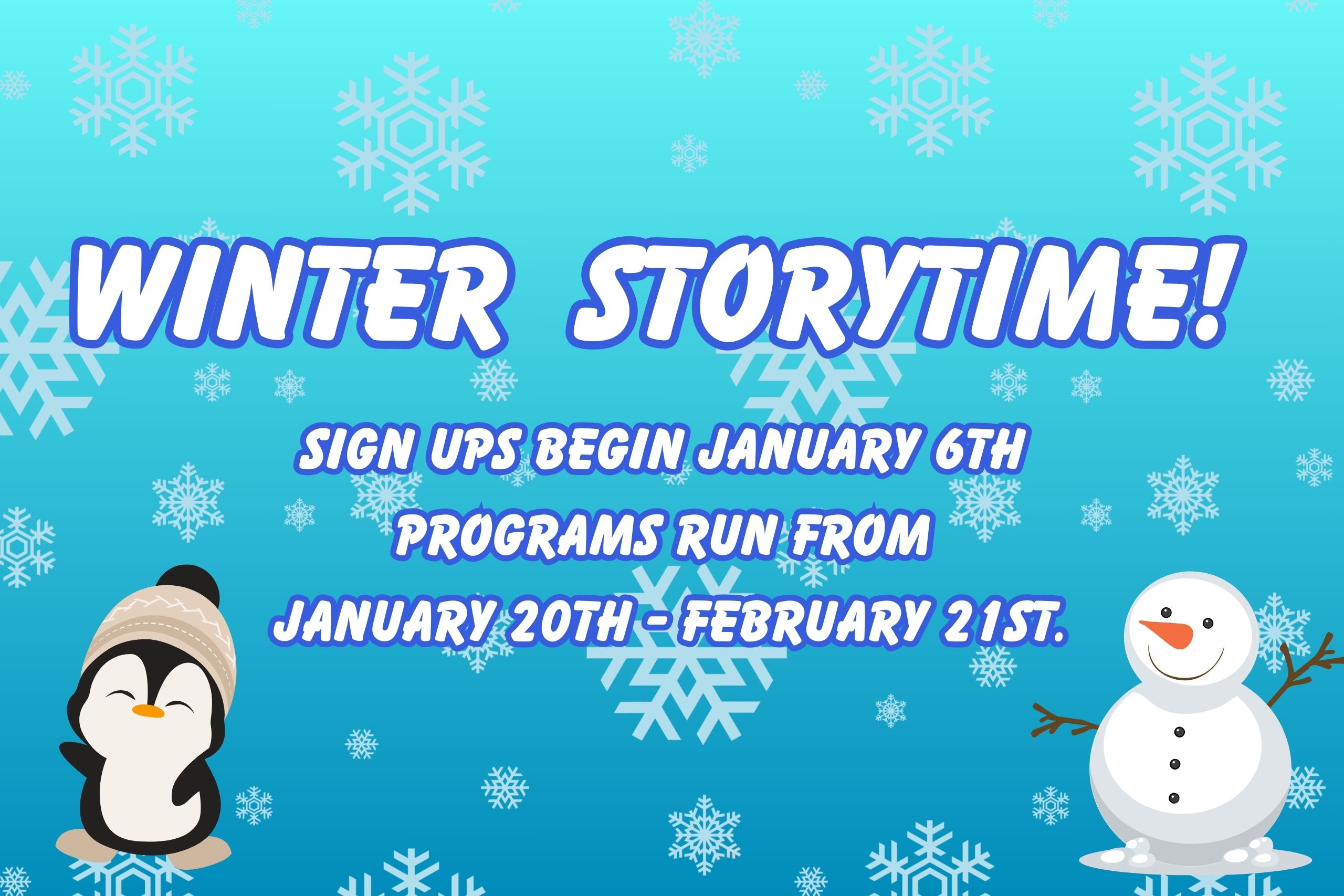 Winter Storytime Signups Open!